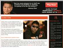 Tablet Screenshot of johnnychan-poker.com